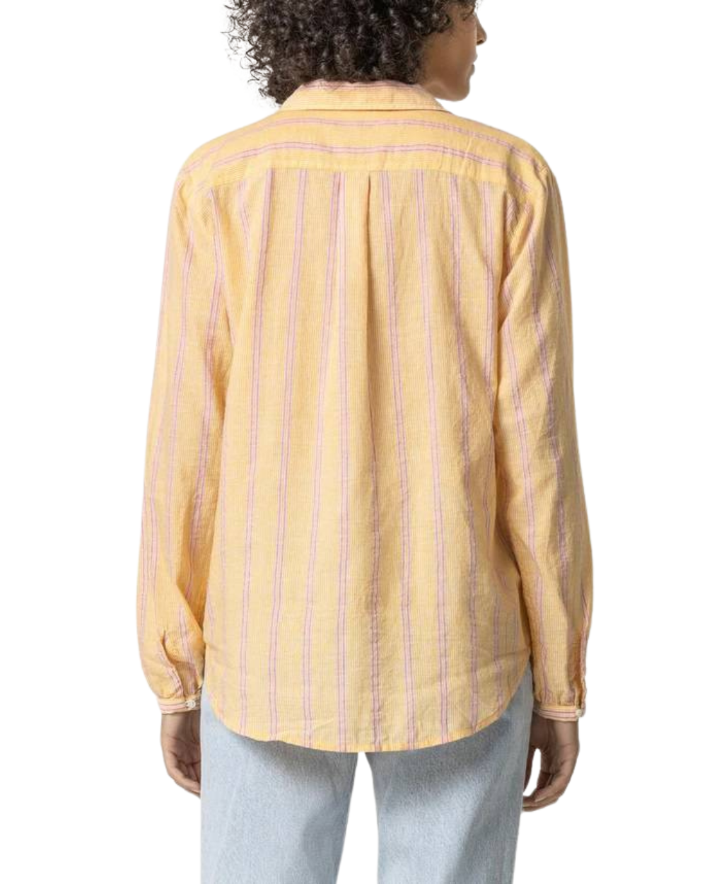 Yellow Striped Button Front Shirt