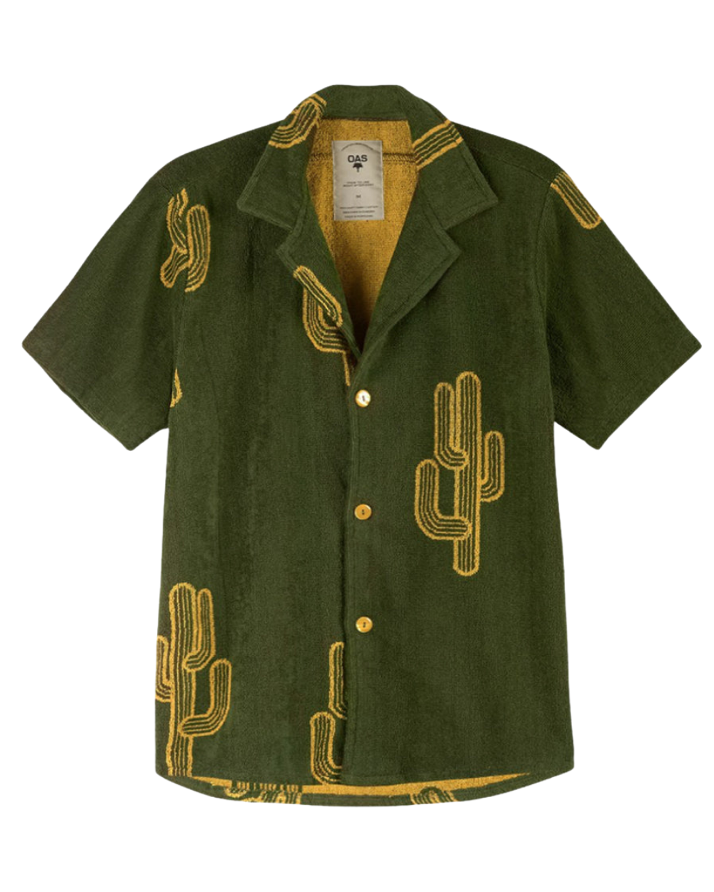 OAS Terry Cloth Shirt Cactus Print