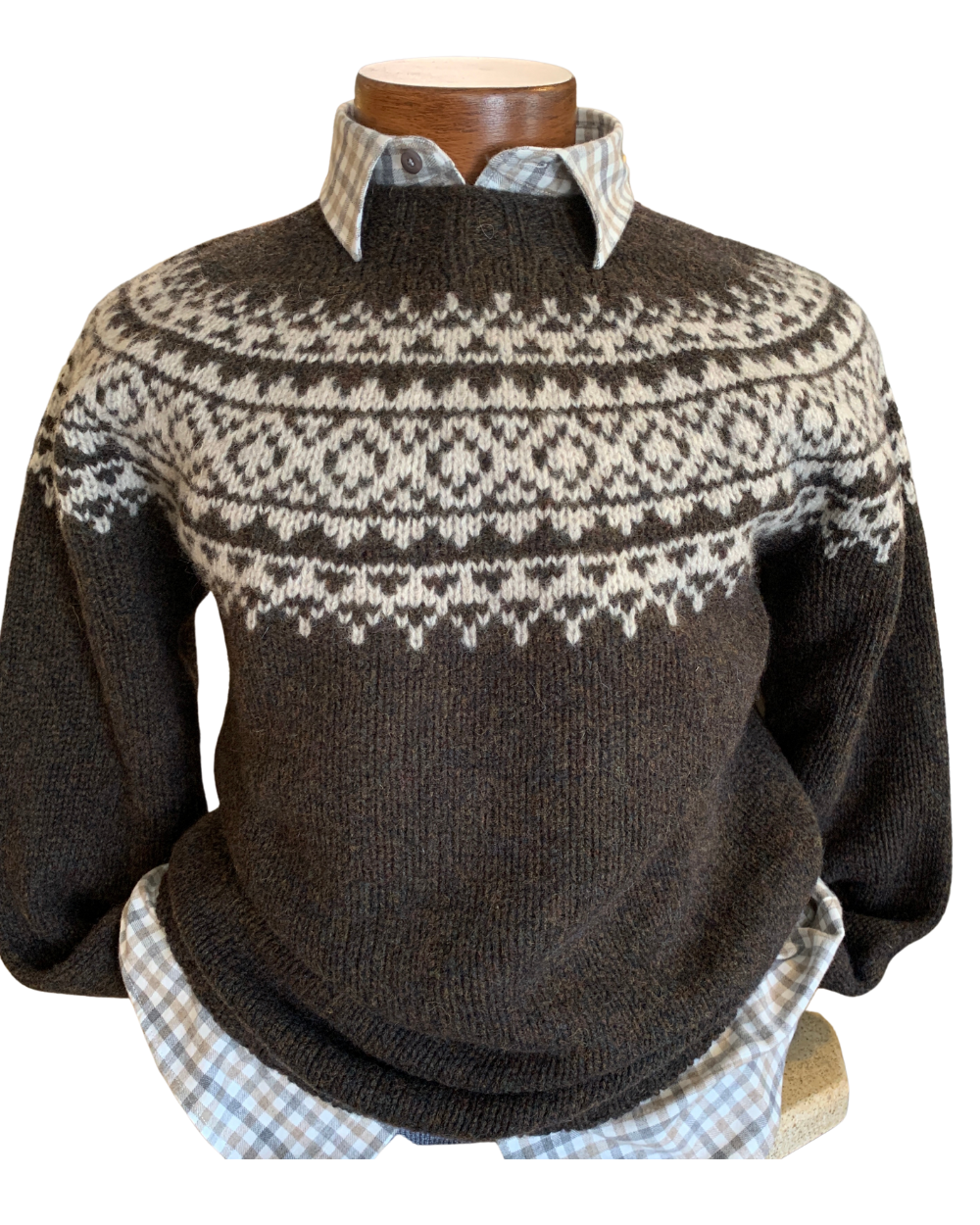 Chunky Yoke Crew Sweater