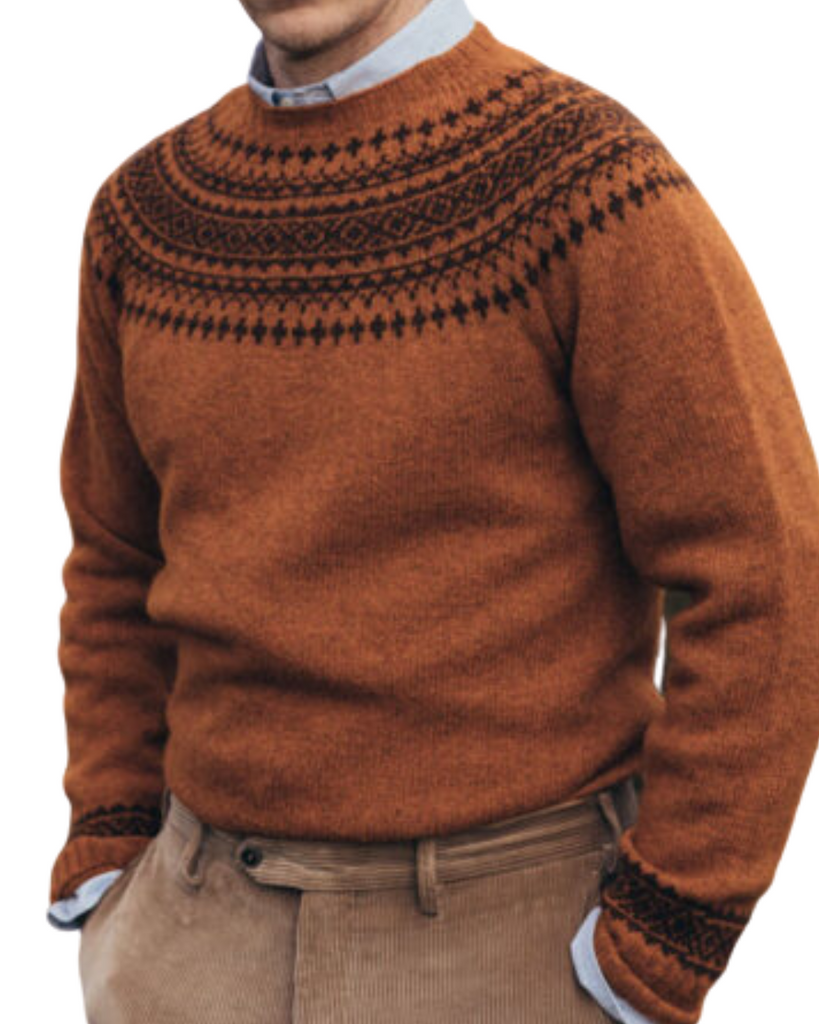 Chunky Yoke Crew Sweater